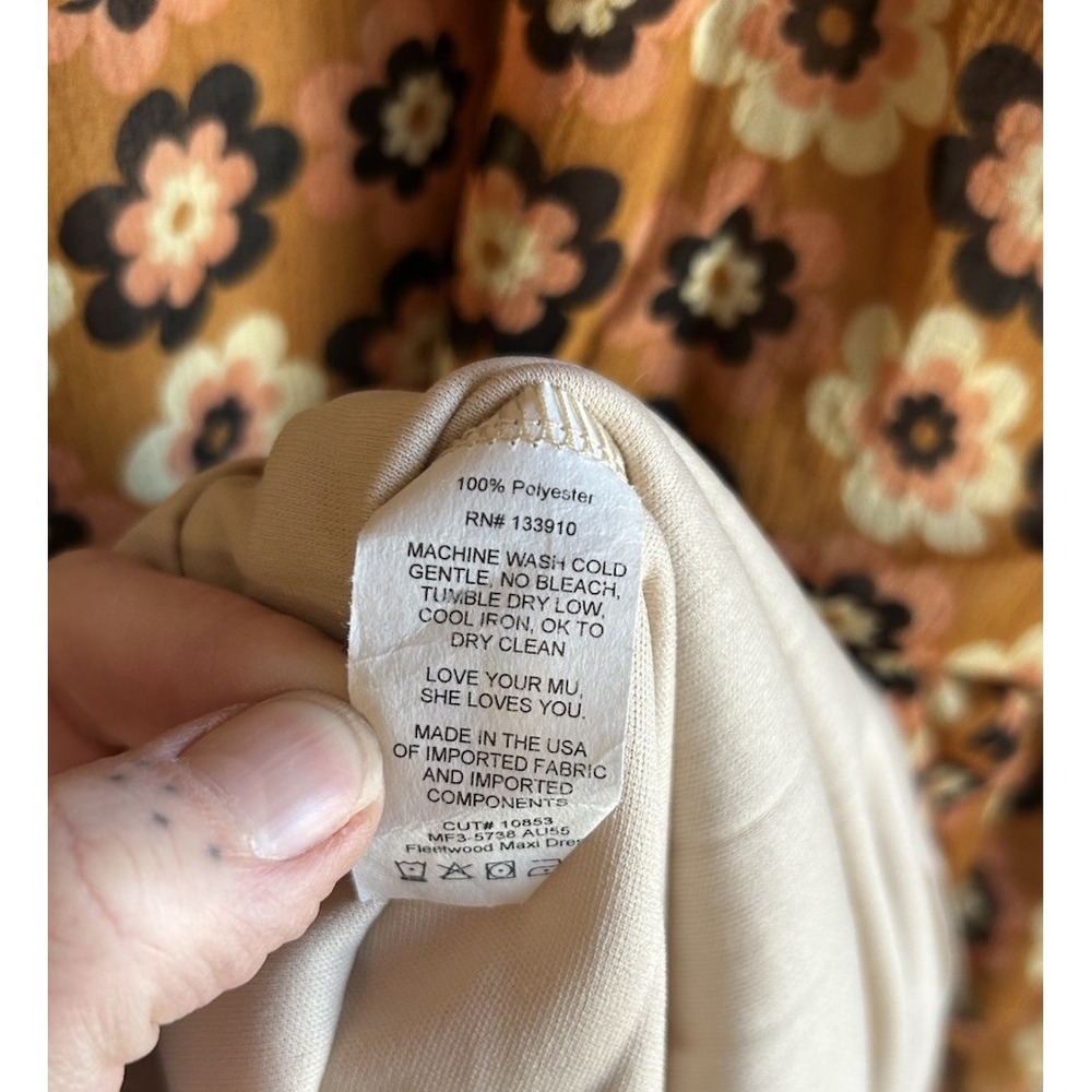Show Me Your Mumu Fleetwood Maxi Dress M NWT Retro Floral Hippie Tiered Ruffle - Picture 7 of 7